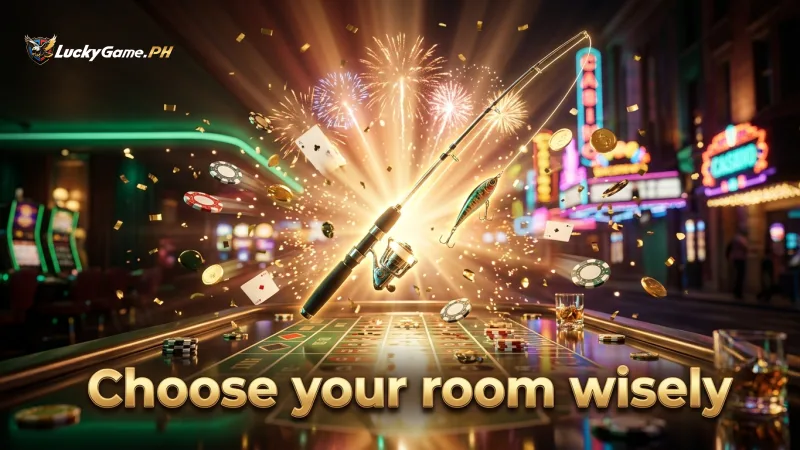 Choosing the right room in Jackpot Fishing affects your potential earnings.