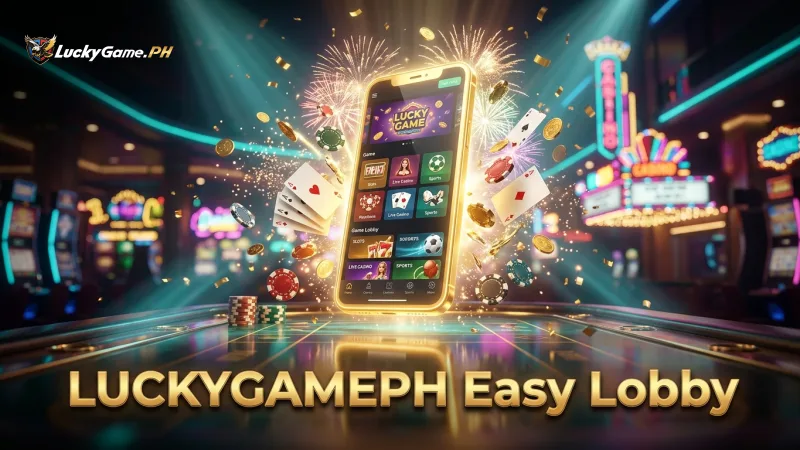 LUCKYGAMEPH's intuitive lobby design makes finding games straightforward.