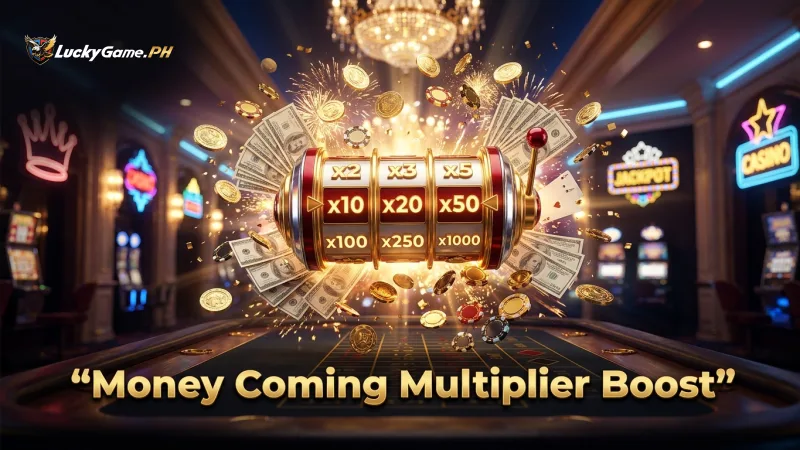 The Money Coming special reel offers multipliers up to x10, boosting any winning line.
